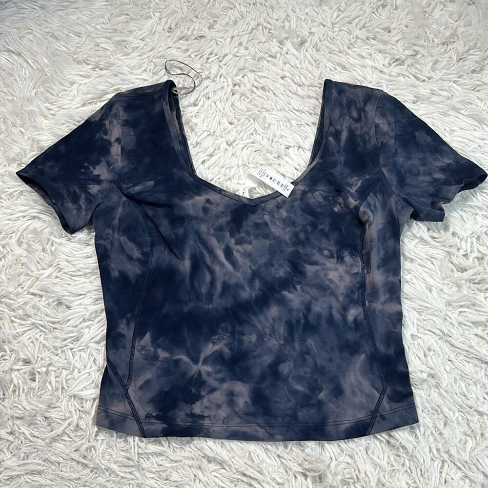 Lululemon Align T-shirt Diamond Dye Lunar Rock True Navy